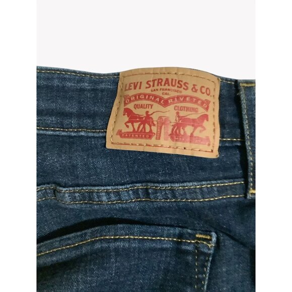 Levis 721 High Rise Skinny Jeans Size 34 Dark Wash Stretch Denim Womens - Picture 2 of 8